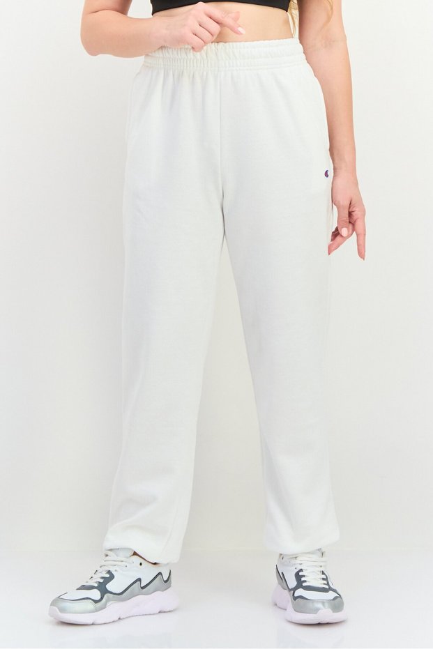 Women Sportswear Fit Brand Logo Outdoor Sweatpants, White