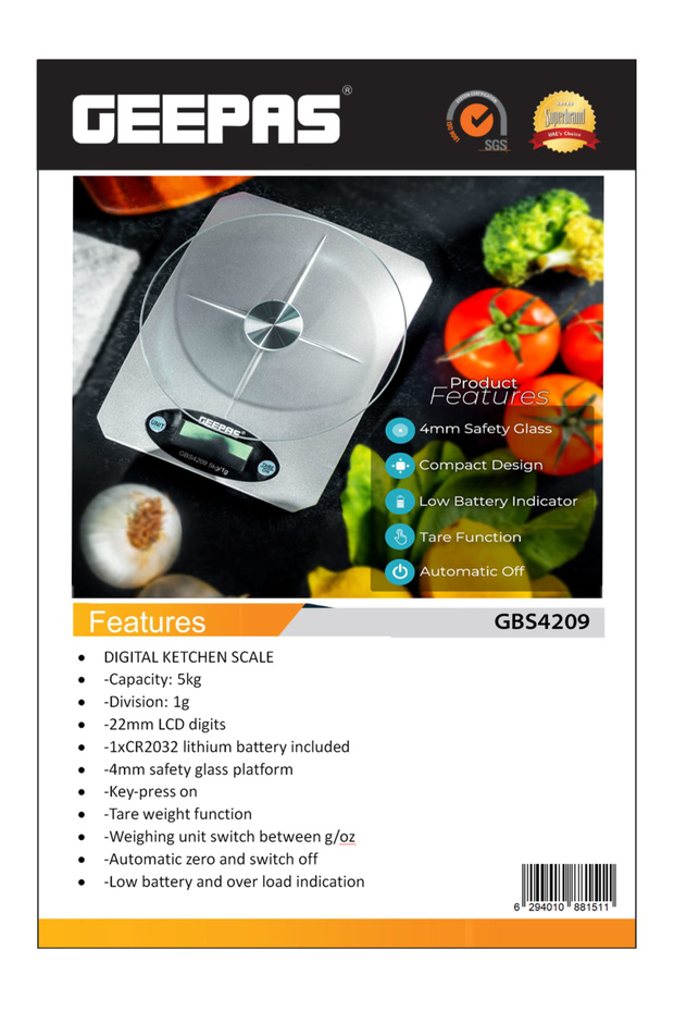 ميزان المطبخ GBS4209 - 5