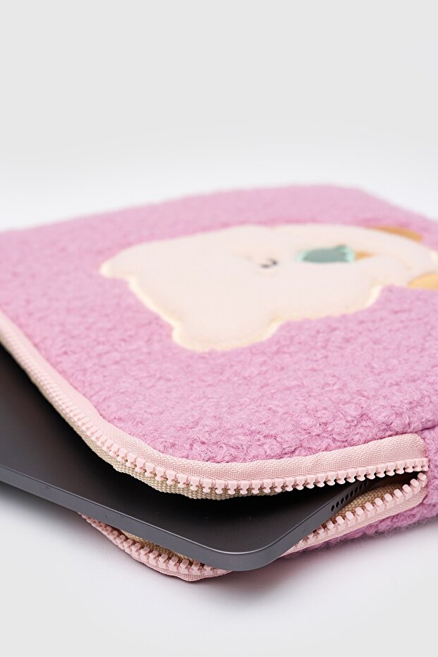 حافظة تيدي بير للكمبيوتر اللوحي مقاس 10 بوصة و11 بوصة متوافقة مع اللون الوردي - 6