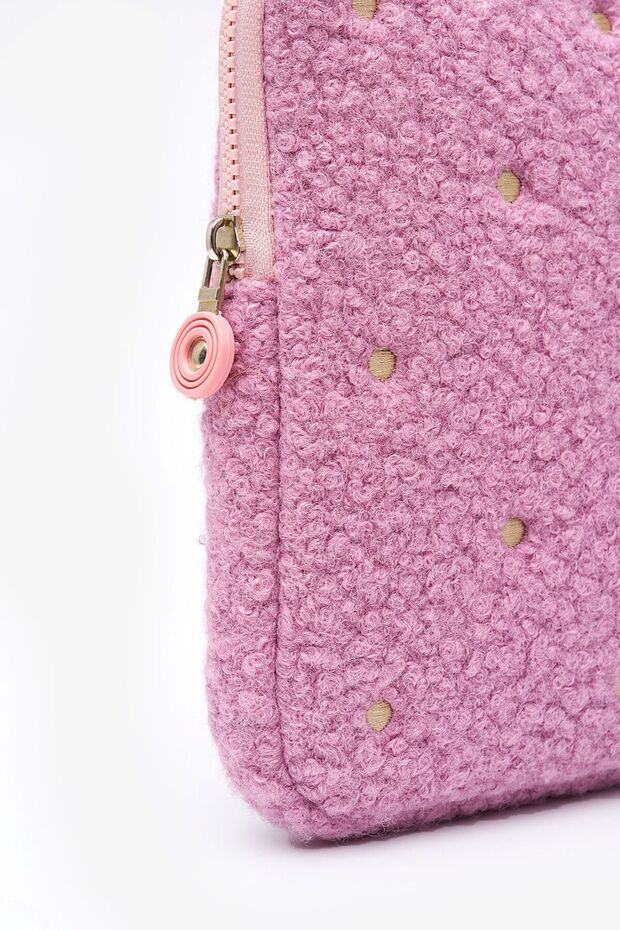 حافظة كمبيوتر لوحي منقطة مقاس 10 بوصة و11 بوصة متوافقة مع اللون الوردي - 8