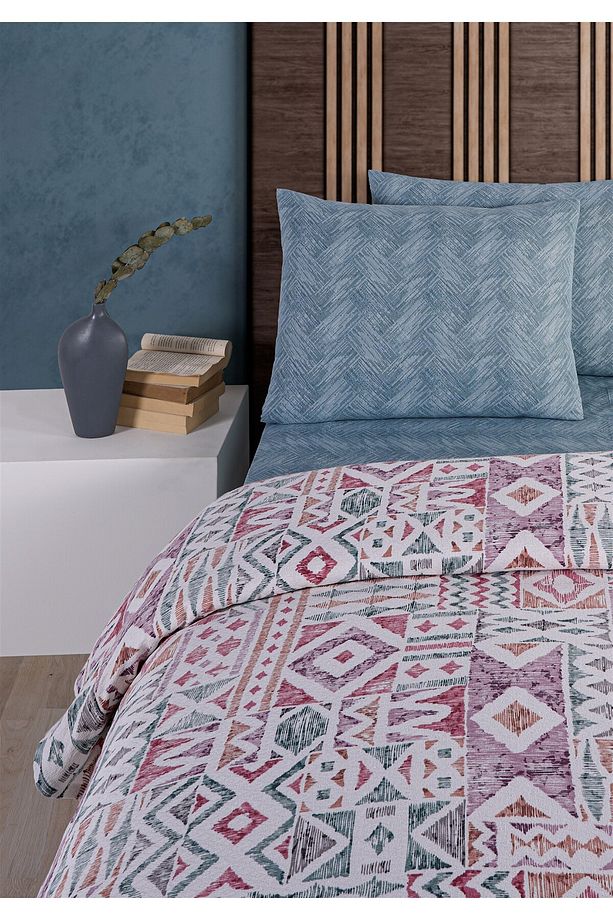 Soren Tek  Kişilik Pike Takımı 160x230 cm Homas   Açık Mint - 2