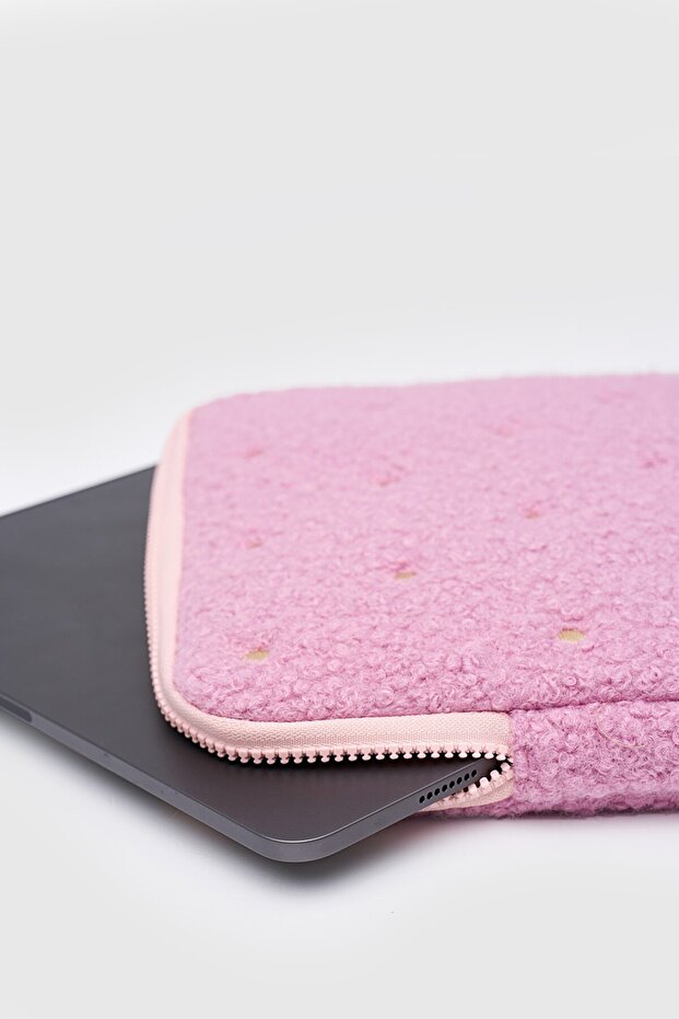 حافظة كمبيوتر لوحي منقطة مقاس 10 بوصة و11 بوصة متوافقة مع اللون الوردي - 6