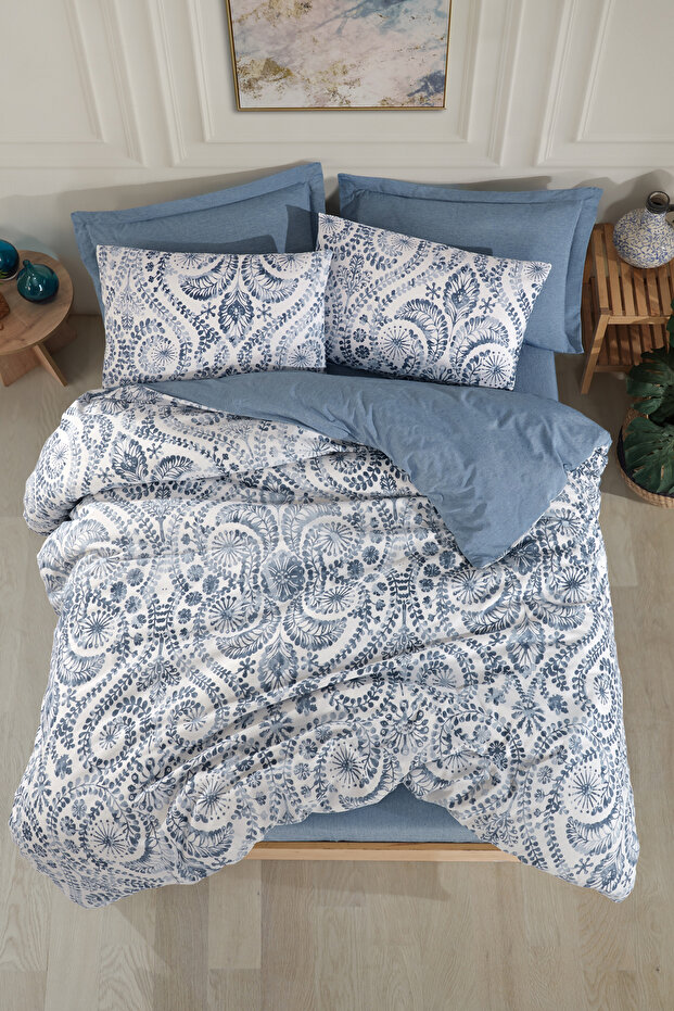 Mature Nevresim Seti Çift Kişilik Loop Mavi - 1