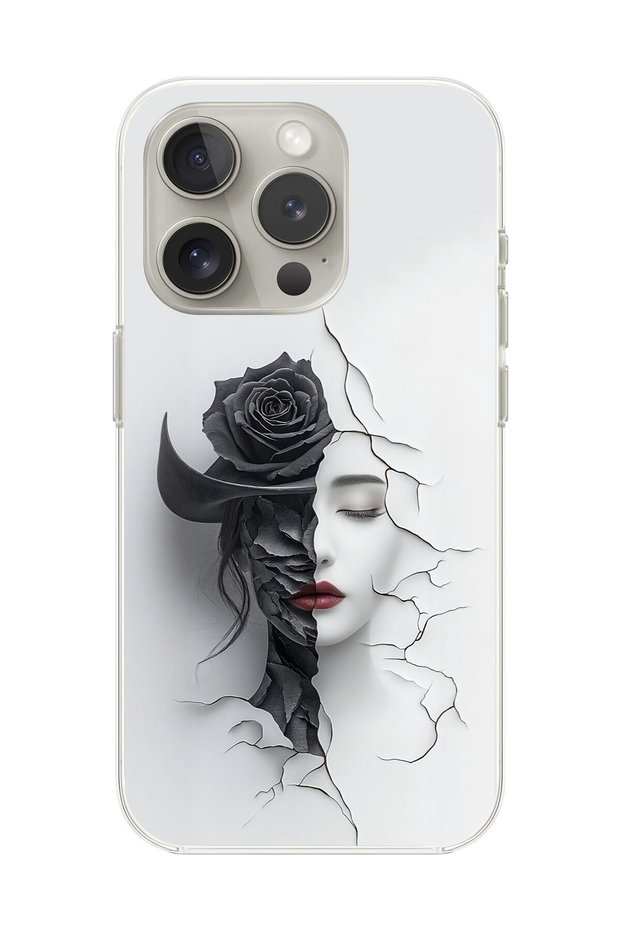 حافظة شفافة متوافقة مع هاتف iPhone 13 Pro Max بتصميم جمالي للوجه 4
