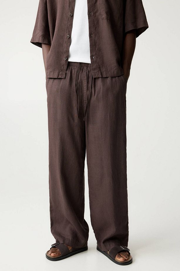 %100 keten jogger pantolon - 2