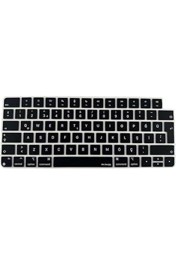 Mcstorey Klavye Koruyucu Apple Magic Keyboard-3 (TR-UK) A2449 A2450 Ile Uyumlu Silikon Kılıf Siyah - 1
