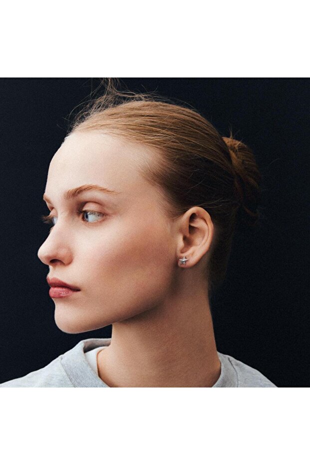 Star Gümüş Küpe - 2