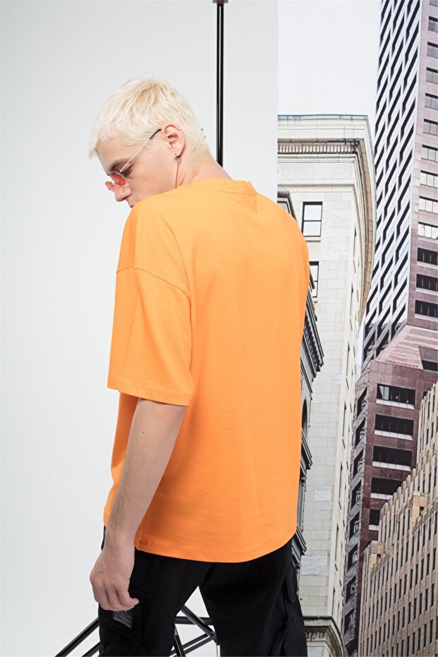 Мъжка тениска Basic Orange - 2