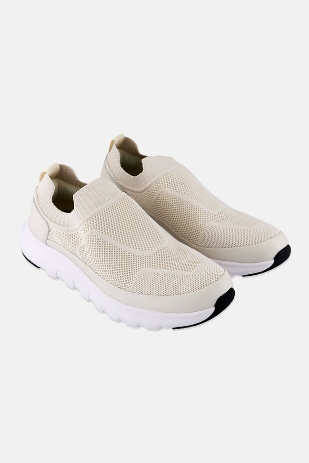 Women Training Lace Up Sport Shoes, Off White