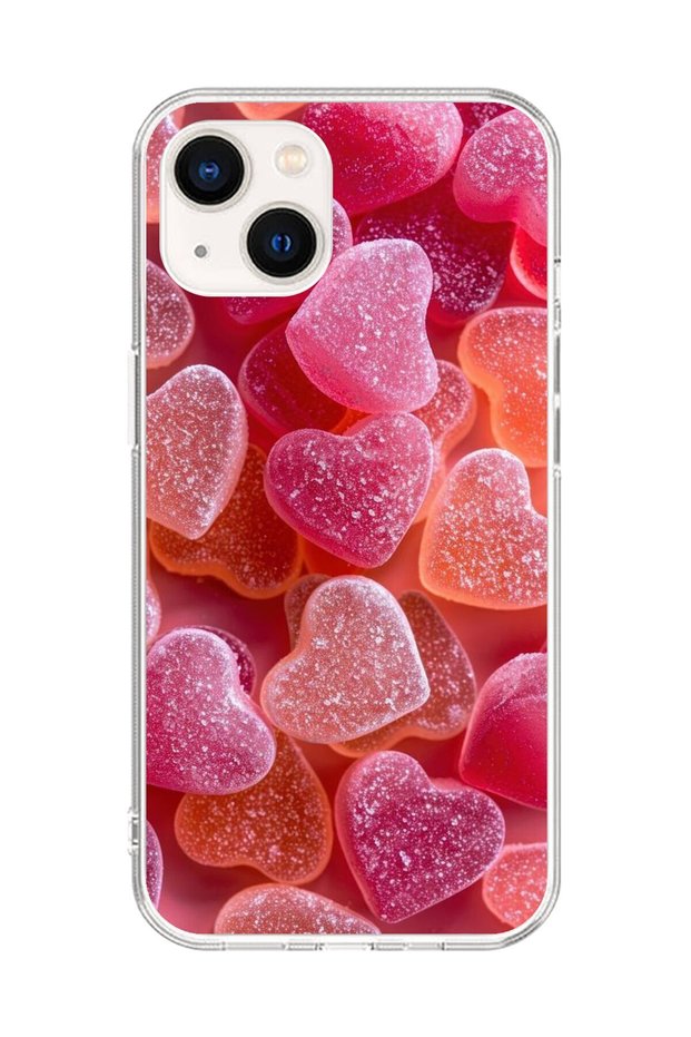 حافظة شفافة متوافقة مع هاتف iPhone 15 Plus بتصميم كاندي