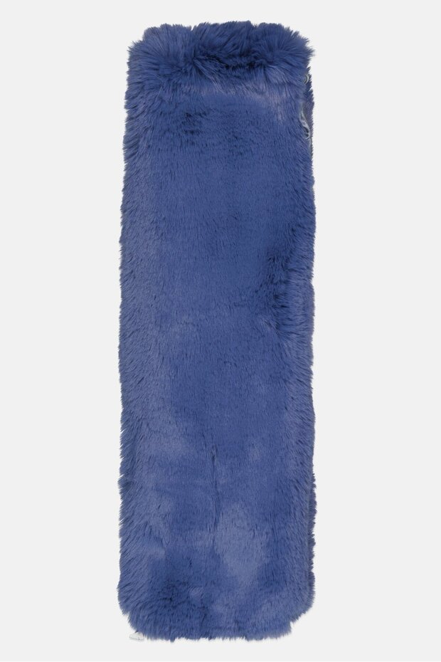 Women Faux Fur Mink Pull Scarves 120 x 15 cm, Sage Blue