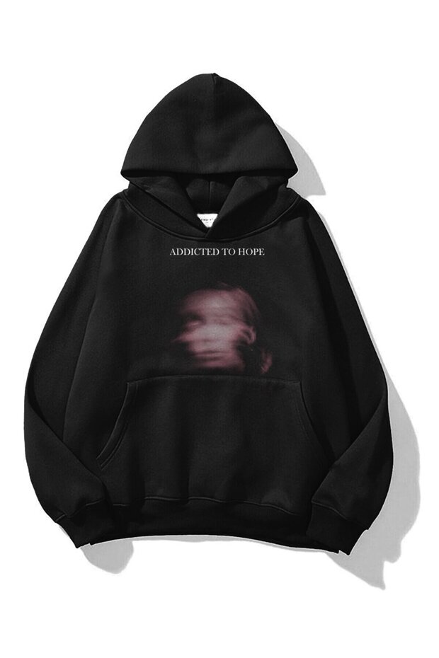 Unisex Addicted To Hope Sweatshirt Hoodie Black