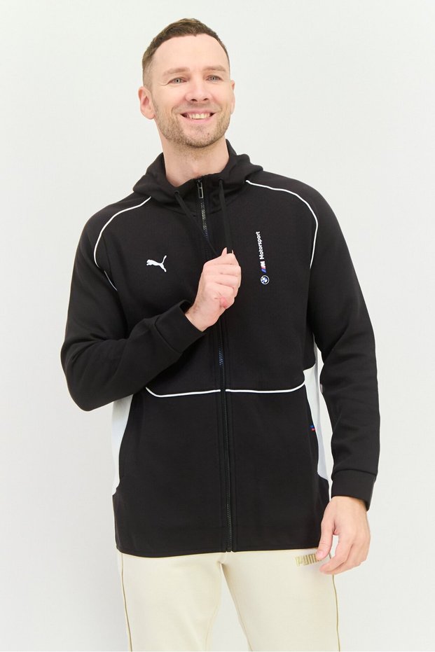 x BMW Motorsport Men Sportswear Fit Outdoor Hoodie, Black