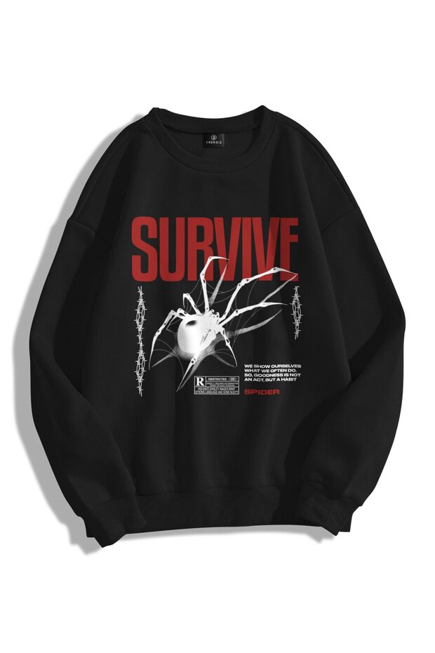 Unisex Survive Crew Neck Sweatshirt Hoodie