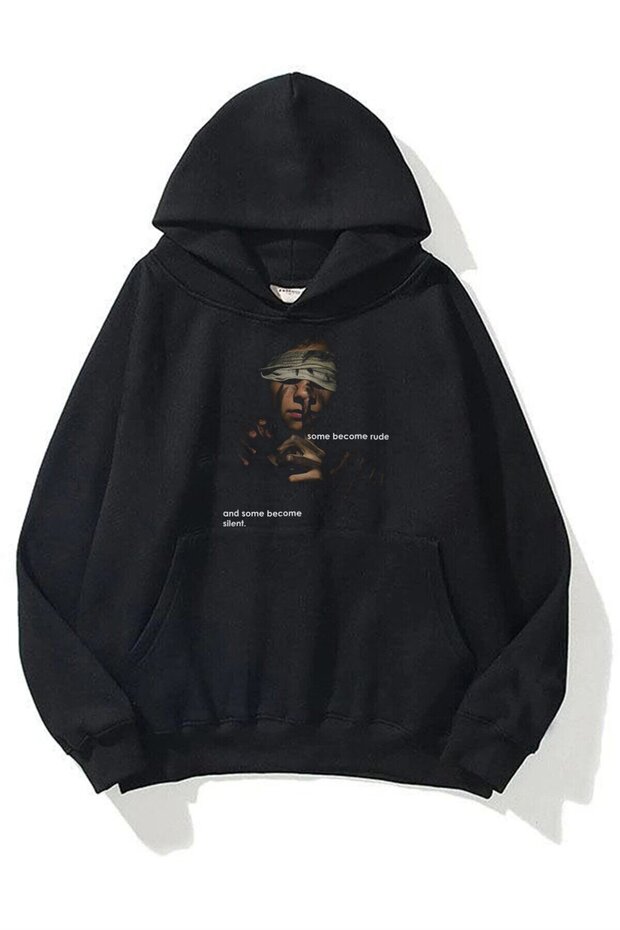 Unisex Silent Sweatshirt Hoodie Black