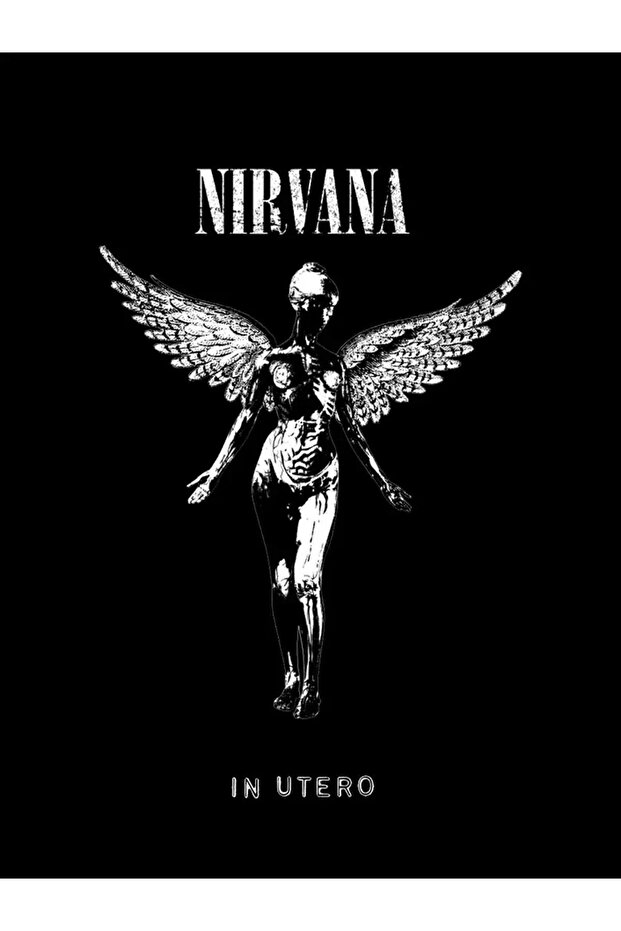 Unisex Nirvana in Utero Sweatshirt Siyah - 3