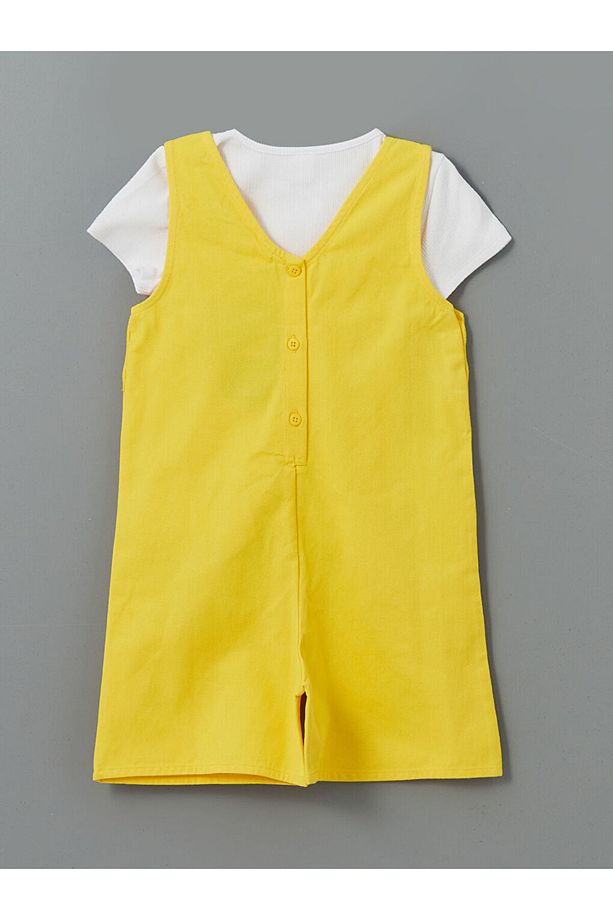 LCW ECO Basic Kız Bebek Salopet ve Tişört 2'Lİ - 2