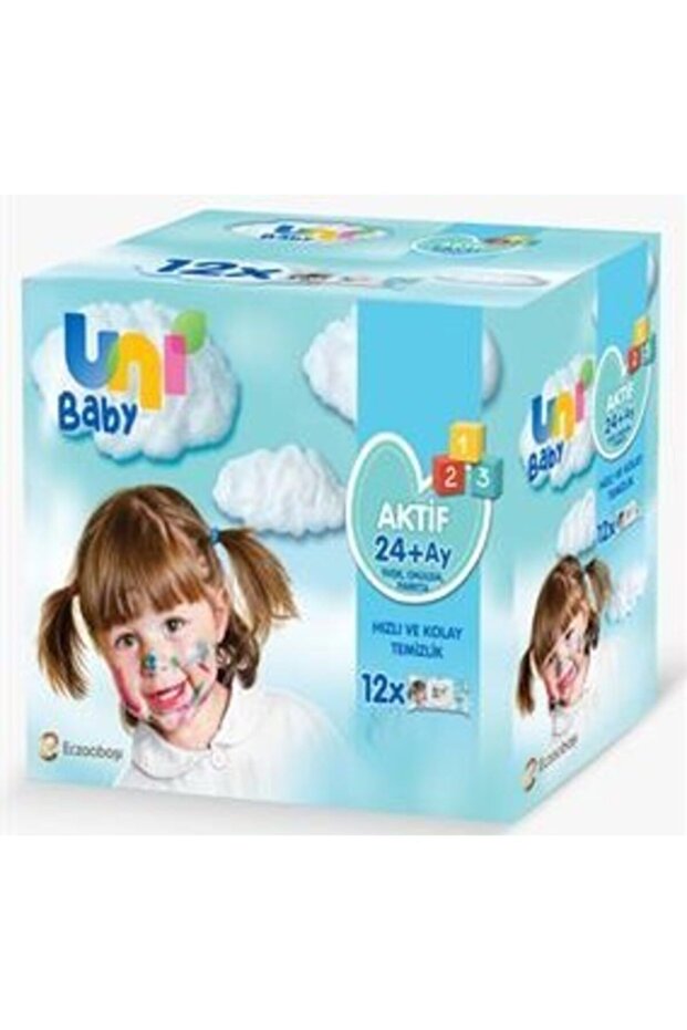 Uni Baby Islak Mendil Aktif 12x52'li Islak Mendil 624 Yaprak