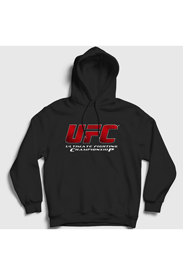 Unisex Black Logo Symbol Ufc Mma Hooded Sweatshirt 428390Tt