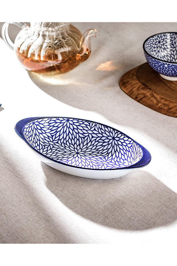 Rêve Bleu Drancy New Bone China Kulplu Tabak - 1