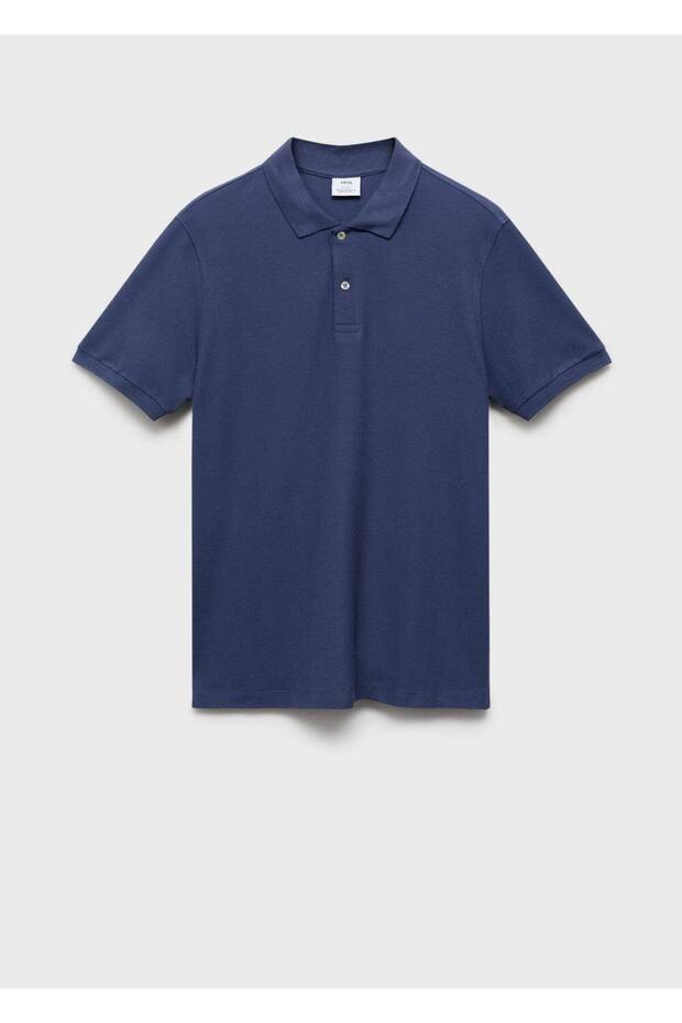 Regular kesim pamuklu pike polo gömlek - 3