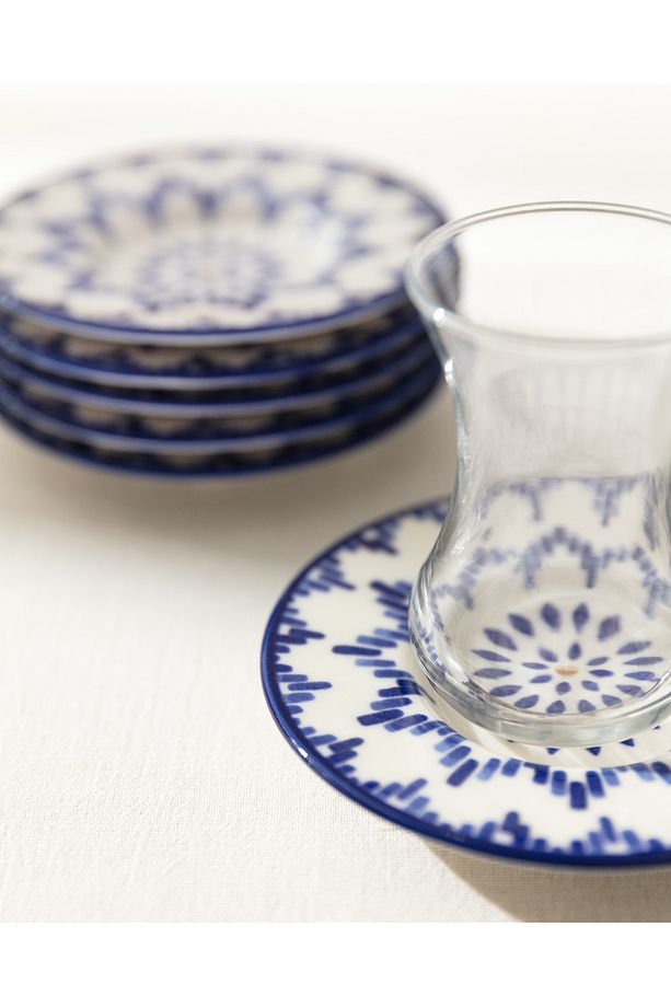 Luxe Mixte 6'lı Çay Tabağı Seti - 1