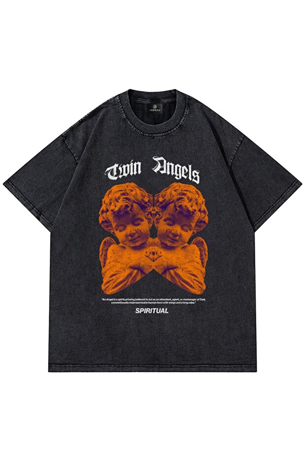 Unisex Twin Angels Washable Antacid Tshirt