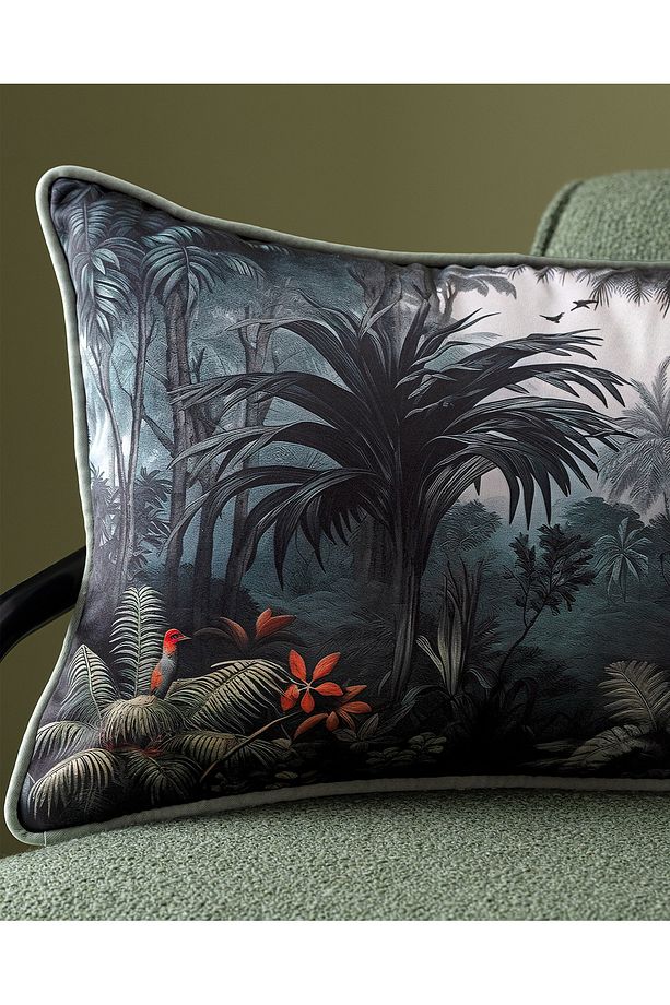 Jungle Kırlent Kılıfı - Yeşil - 30x50 cm - 2