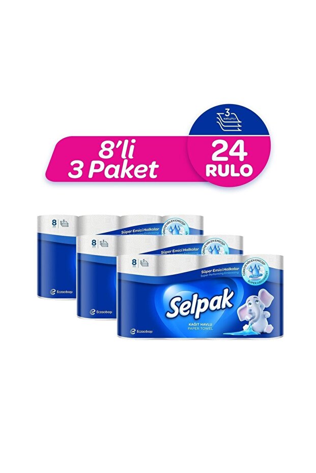 KAĞIT HAVLU YAĞ EMİCİ 24 RULO - 1