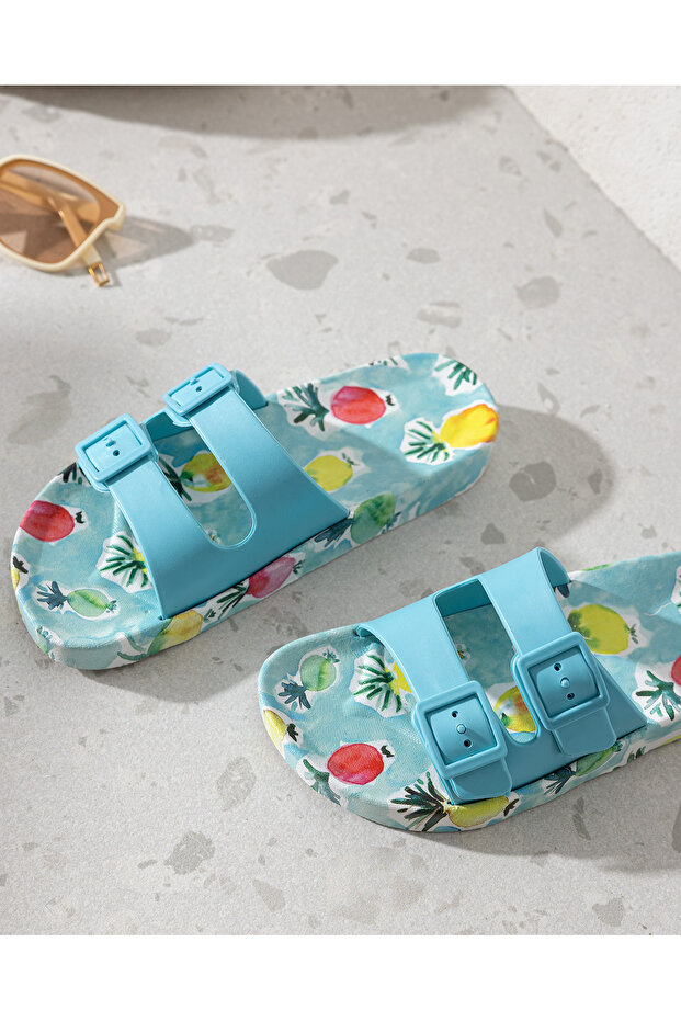 Fruit Kadın Terlik - Mavi - 2