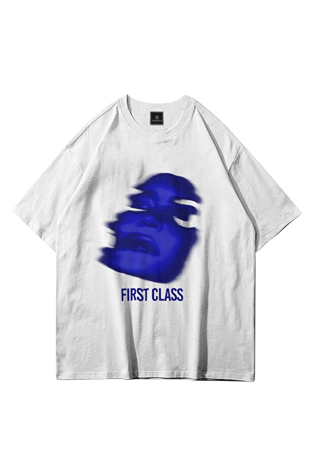Unisex First Class Beyaz Tshirt - 1