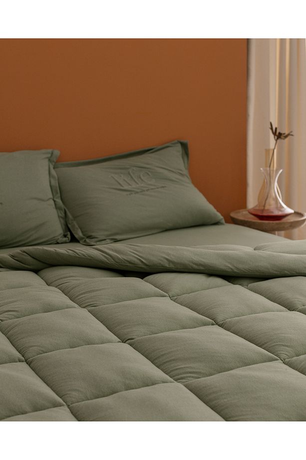 Bobigny Çift Kişilik Pamuklu Supersoft Comforter Set - Mint Yeşili - 2