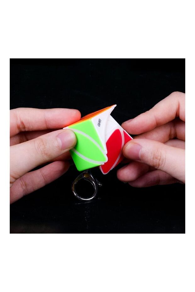 ميني مابل ليف Qy Speed Intelligence Cube Intellect Cube مكعب روبيك سلسلة مفاتيح - 4