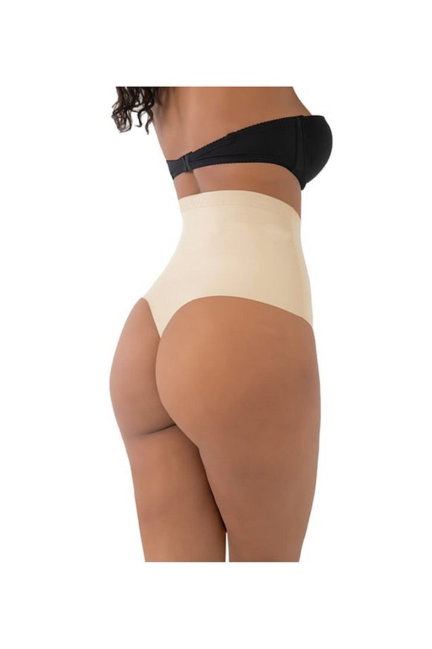 Kadın Lazer Kesim Yüksek Bel Seamless Dikişsiz Kadın Toparlayıcı String Tanga Külot Korse - 2