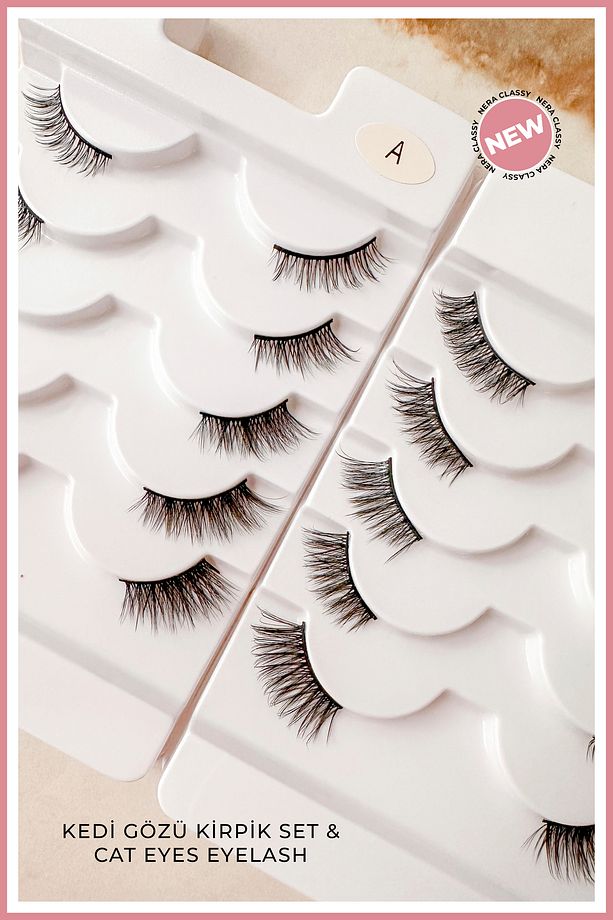 15 Farklı Model Köşelere Takılan (Yarım) Takma Kirpik + Eyeliner (KEDİ GÖZÜ&CAT EYES EYELASH) - 3