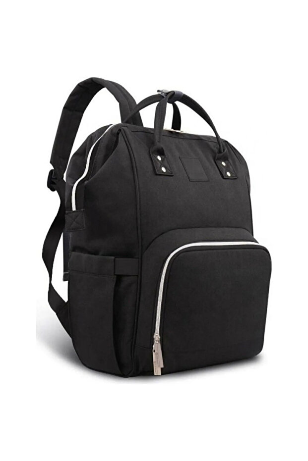 GRAY STRIPED Mother Baby Care Backpack with Bottle Thermos and Liquid Proof Hanger