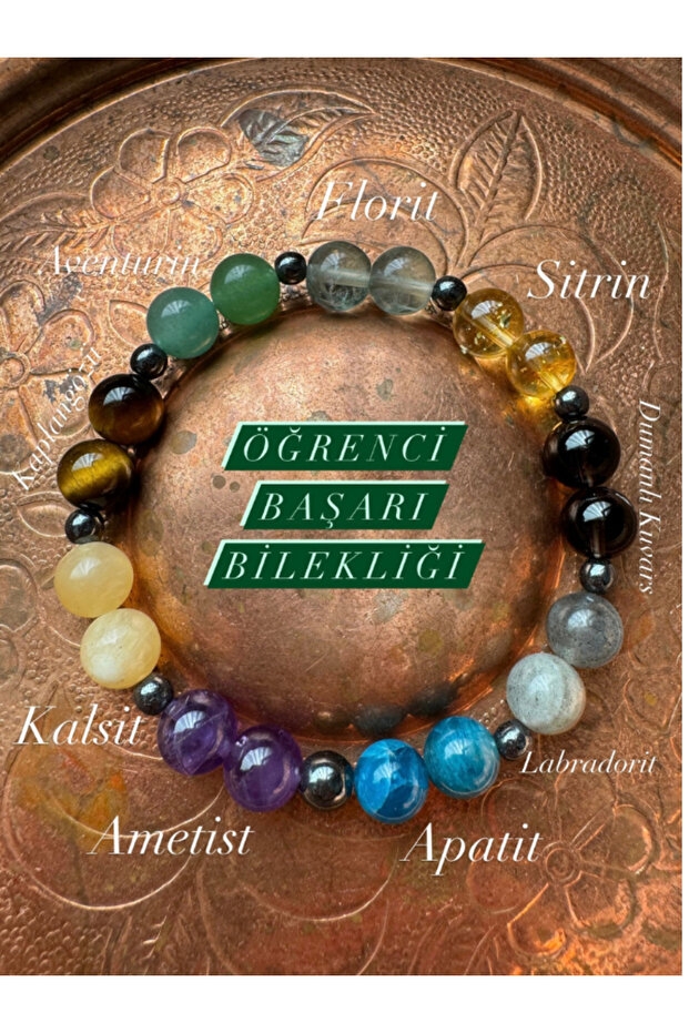 Certified 8 mm Natural Stone Success - Focus - Concentration Enhancing Student Bracelet
