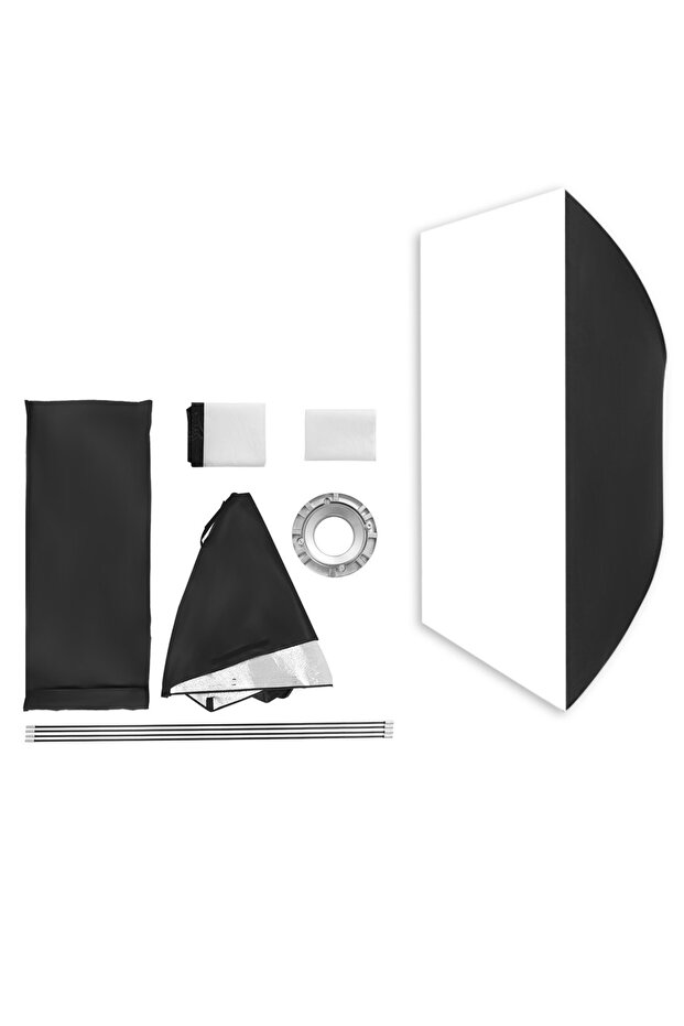 Rectangular Softbox, 60x90cm Quick-Setup with Diffusers for Bowens Mount Video Lights - 1
