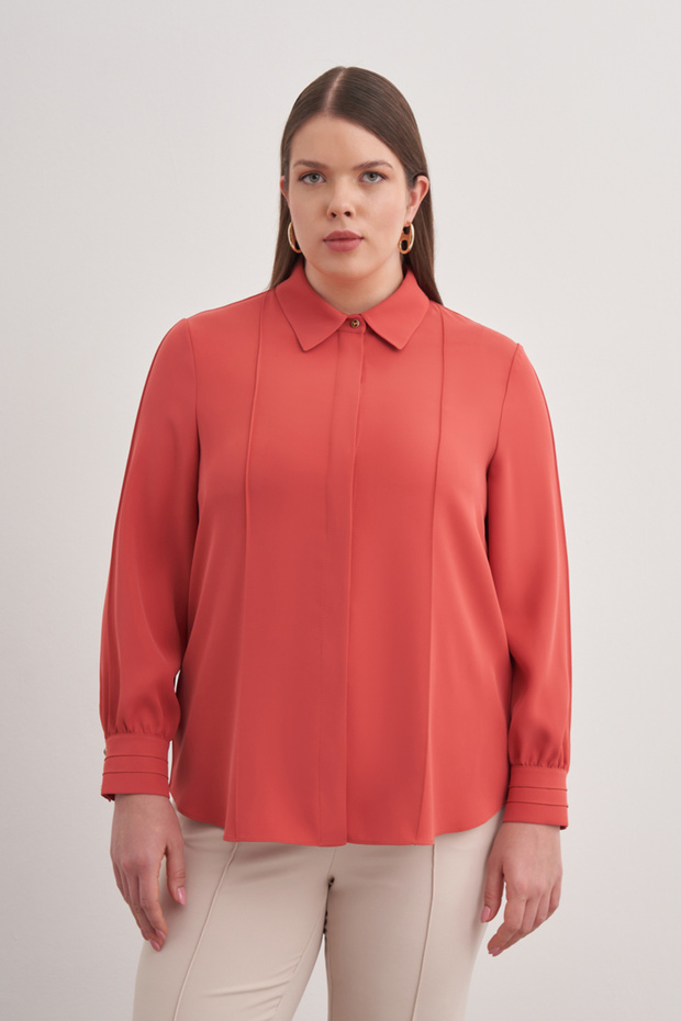 Detaylı Düğmeli Gömlek - 2