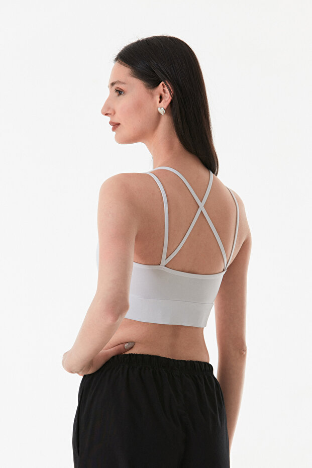 Basic İnce Askılı Kaplı Büstiyer - 5