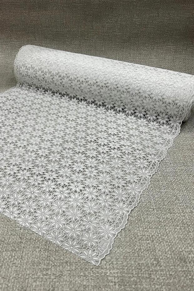 PVC Transparent Lace Shelf Cover - Papatya_1009-a