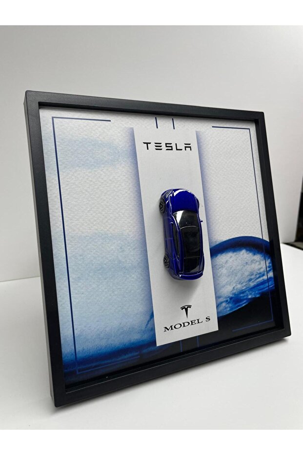 Çerçeveli 20X20 Ebatlı Model Araç Tesla Model S - 3