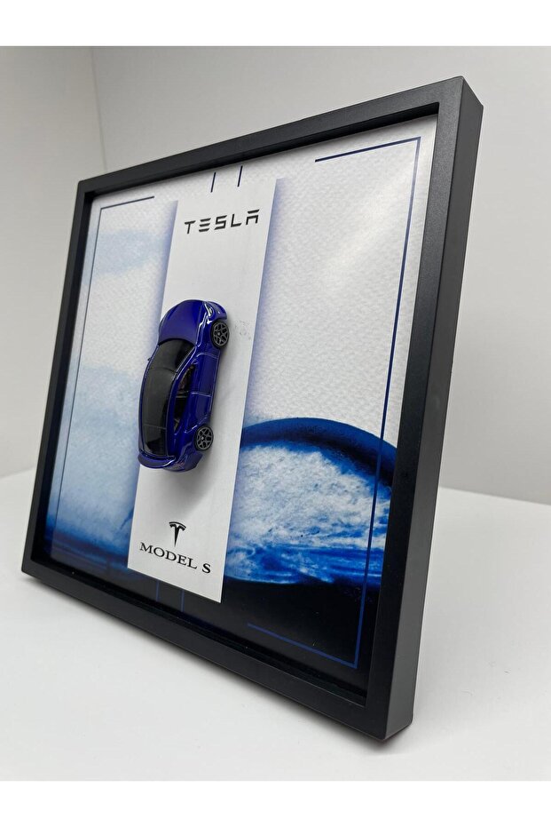Çerçeveli 20X20 Ebatlı Model Araç Tesla Model S - 4