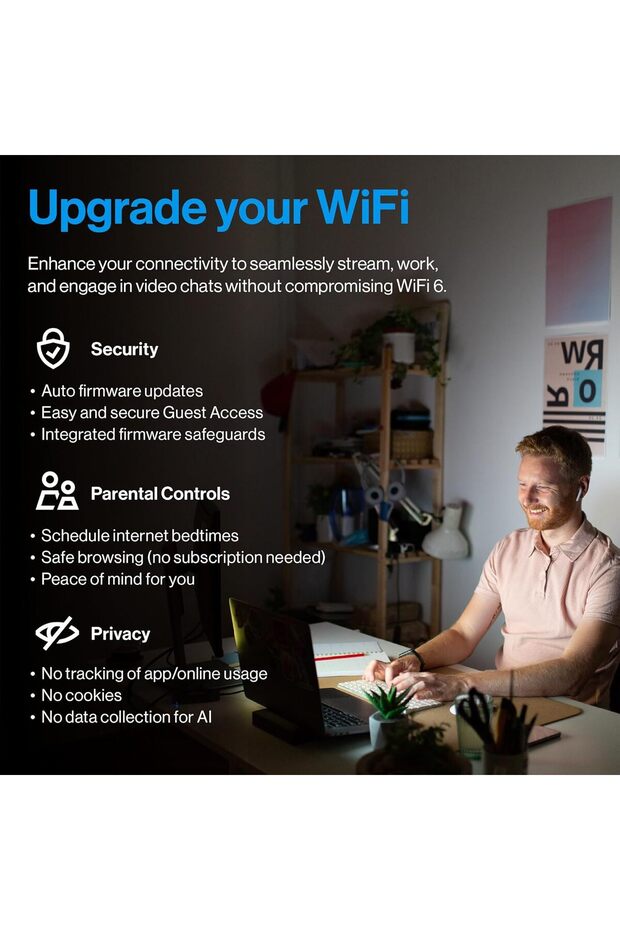 Velop Micro 6 Dual Band Mesh WiFi System - WiFi 6 Gigabit Gaming Router with up to 3Gbps Spe - 3
