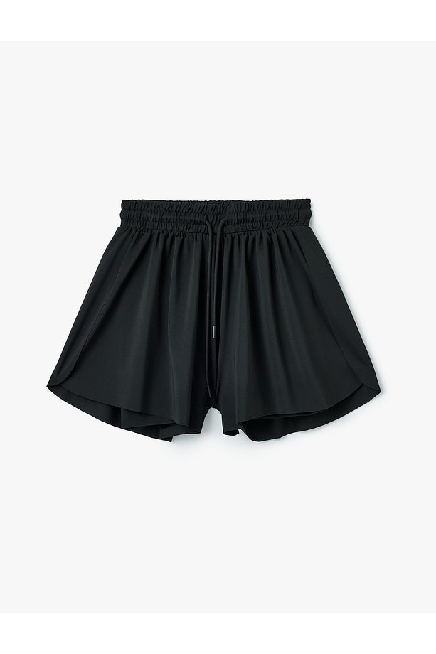Yırtmaçlı Beli Lastikli Taytlı Mini Spor Şort - 3
