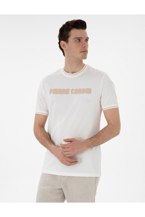 Ekru Regular Fit Tişört 50302582-VR019 - 1