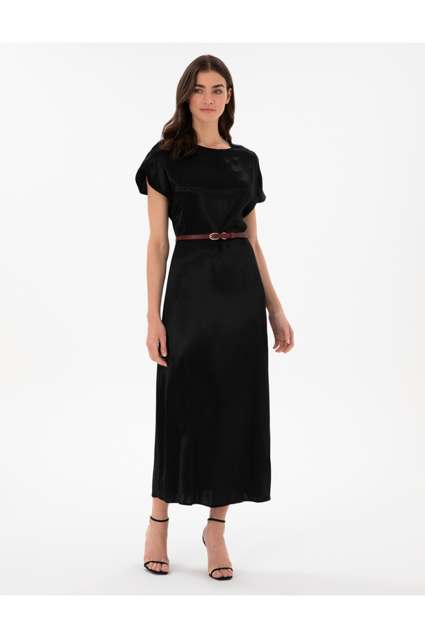 Black Comfort Fit Woven Dress 50301015 -Vr046