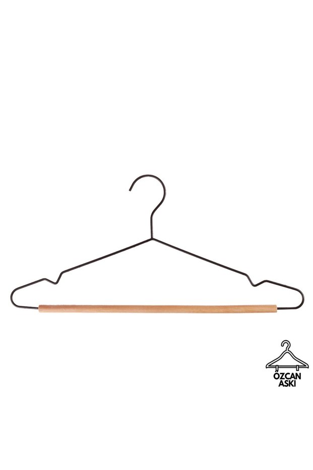5 Wooden Detailed Metal Hangers