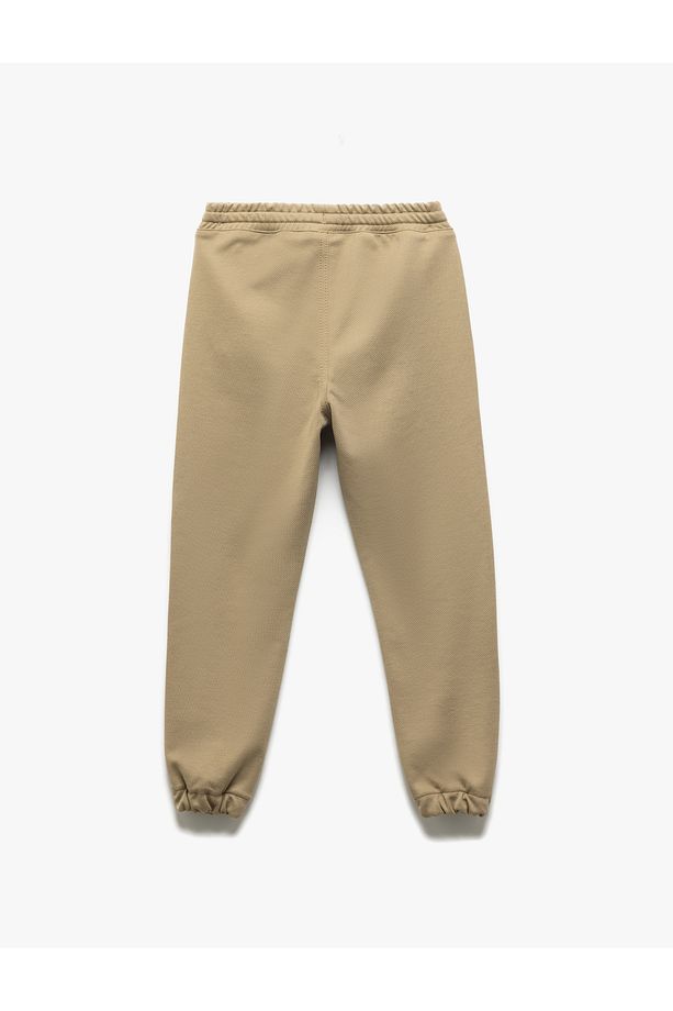 Cep Detaylı Beli Bağlamalı Basic Pantolon Görünümlü Jogger Eşofman Altı - 4