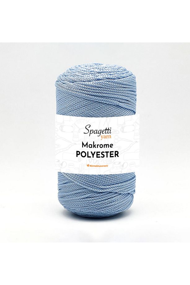 Polyester Makrome 2mm 250g Soft Mavi El Örgü İpliği - 1